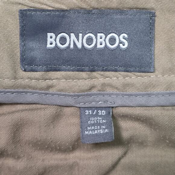 Bonobos 'Wednesday' Chino Pants Men’s 31x30 Beige Straight Fit 13221 - Picture 2 of 9